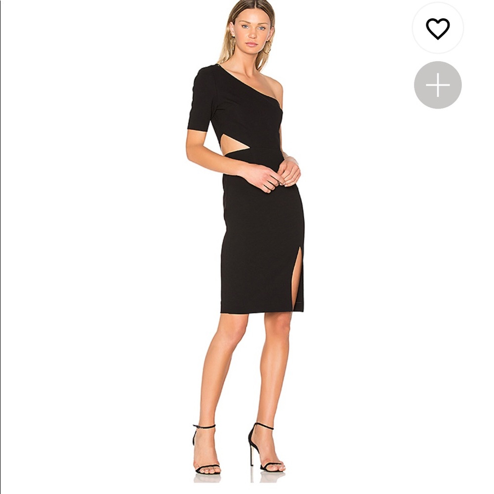 NWT Jill Stuart Black One Shoulder Cutout Dress 6